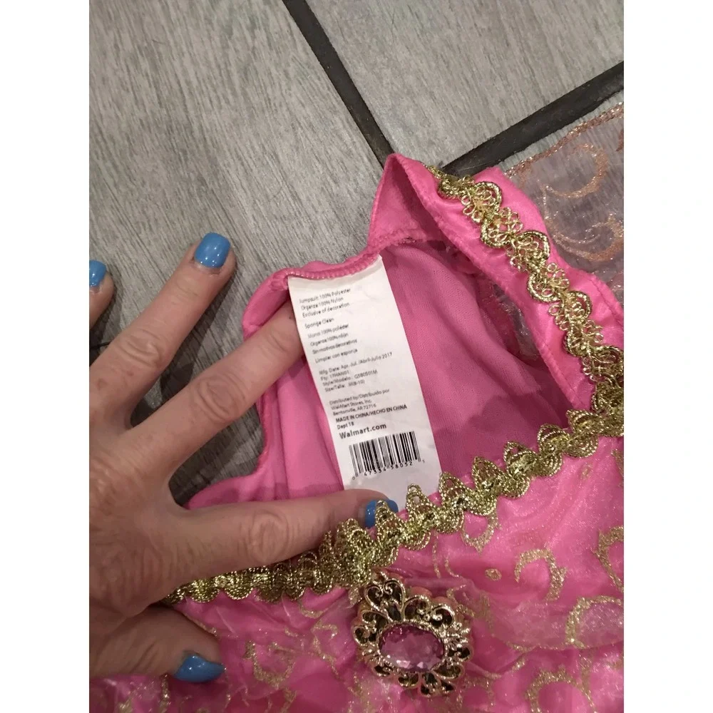 Disney Princess Costume Bundle Cinderella Dress Pink Jasmine Jumpsuit Kids 7/8 M - Picture 5 of 6